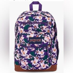 JanSport Backpack Cool Student Purple Petals with 15-inch Laptop Sleeve NEW